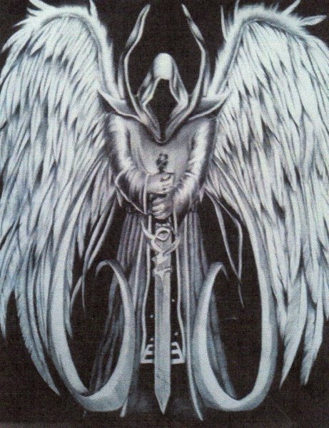 Ангел смерти Азраил тату эскиз