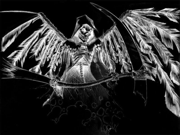 Крылья смерти рисунок