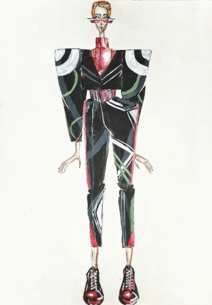 Эскиз костюма будущего