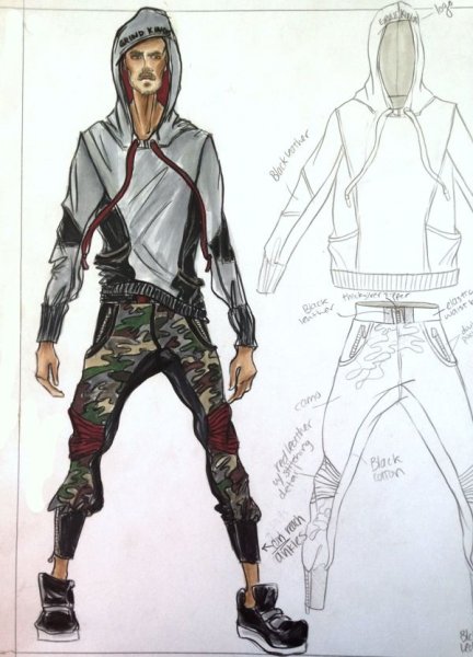 Эскиз современной одежды