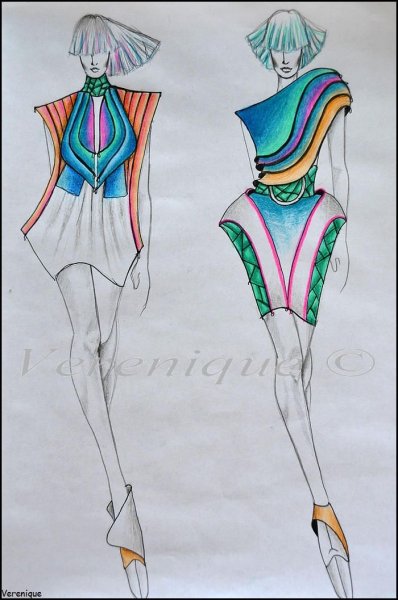 Авангардный стиль в одежде эскизы