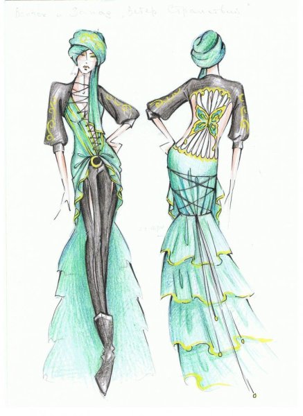 Эскиз одежды будущего