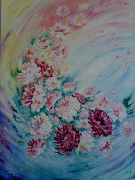 Рисунок цветов для открытки