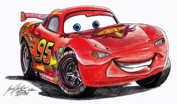 Срисовка Маккуин молния Маккуин