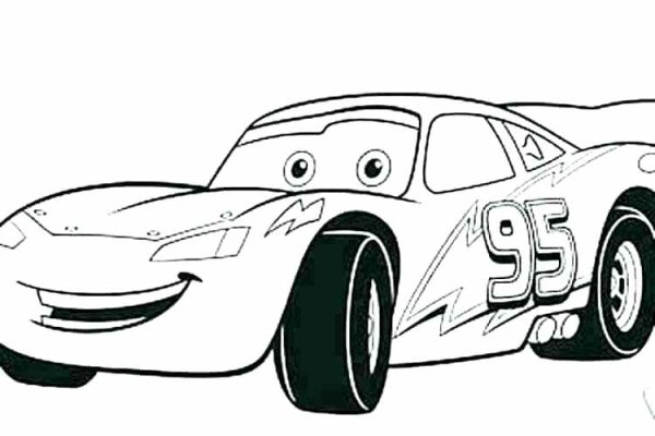 Молния Маккуин чёрно белое