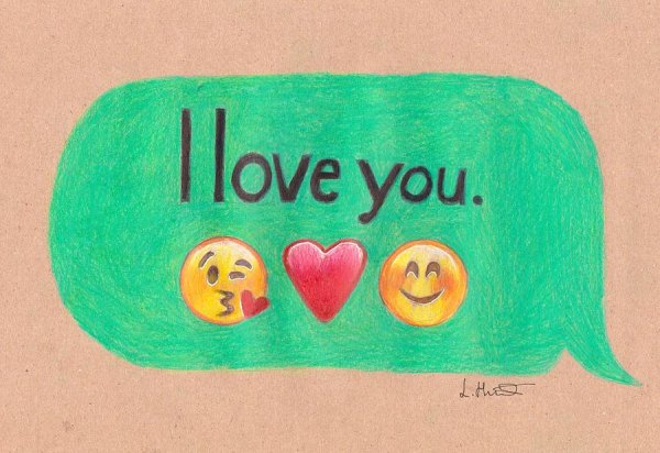 Нарисовать i Love you