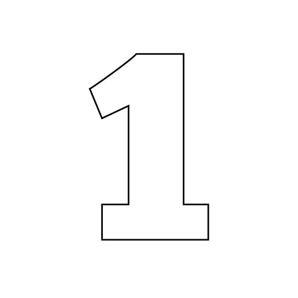 Трафаретная цифра 1