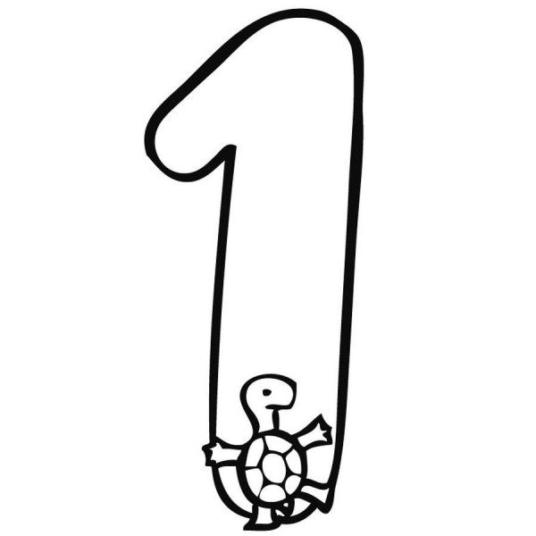 Цифра 1 рисунок