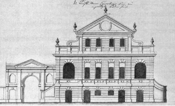 Фасад дворца усадьба XVIII