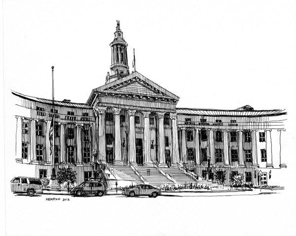 Классицизм в архитектуре карандашом