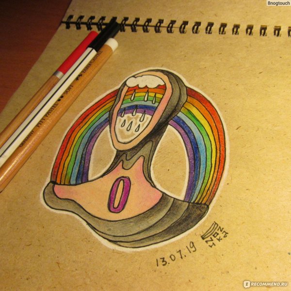 Рисунки на крафтовой бумаге маркерами