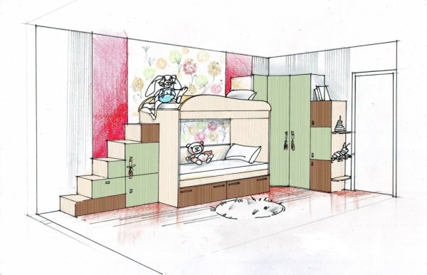 Раскраска комната