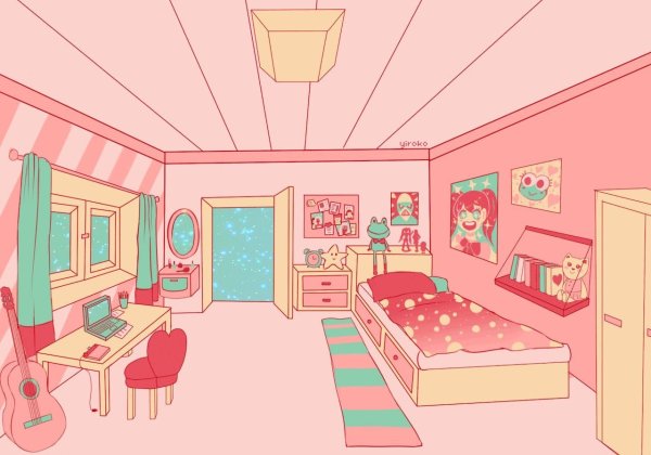 Эскиз интерьера комнаты