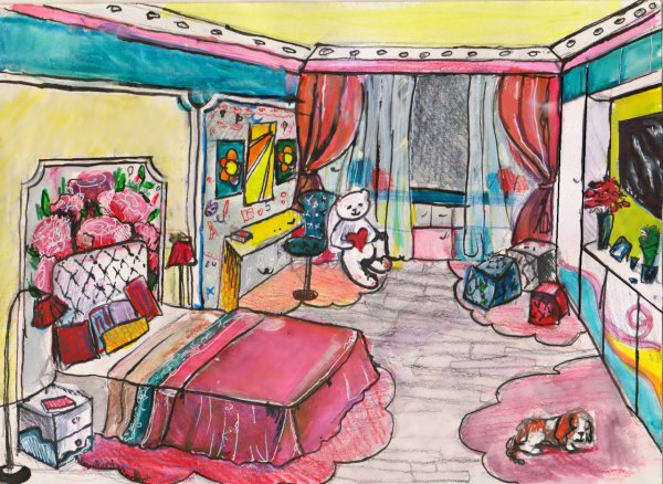 Рисунок комнаты для срисовки