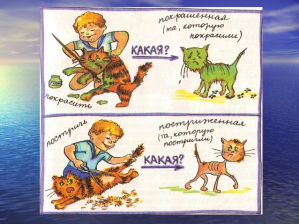 Схема о причастии рисунок