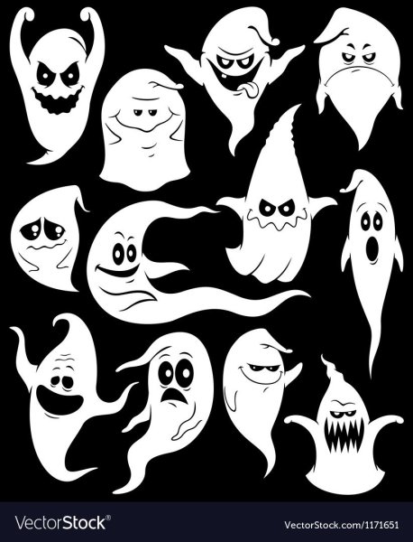 Приведение контур на Хэллоуин