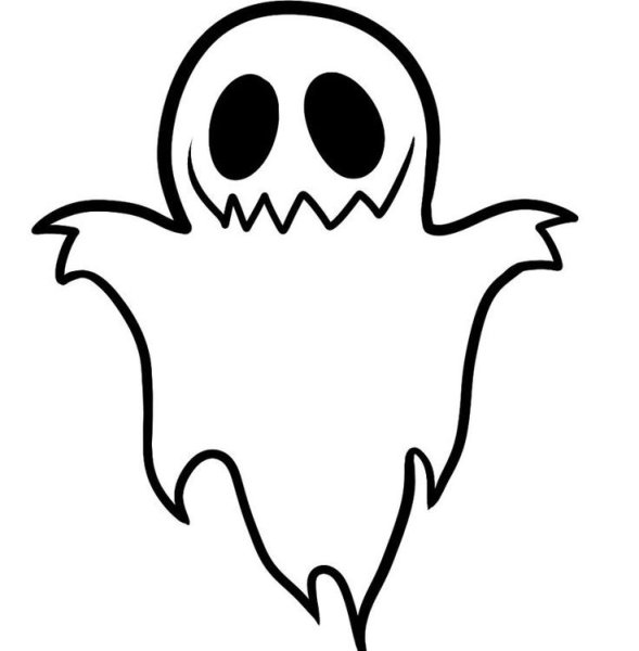 Лицо привидения на Хэллоуин