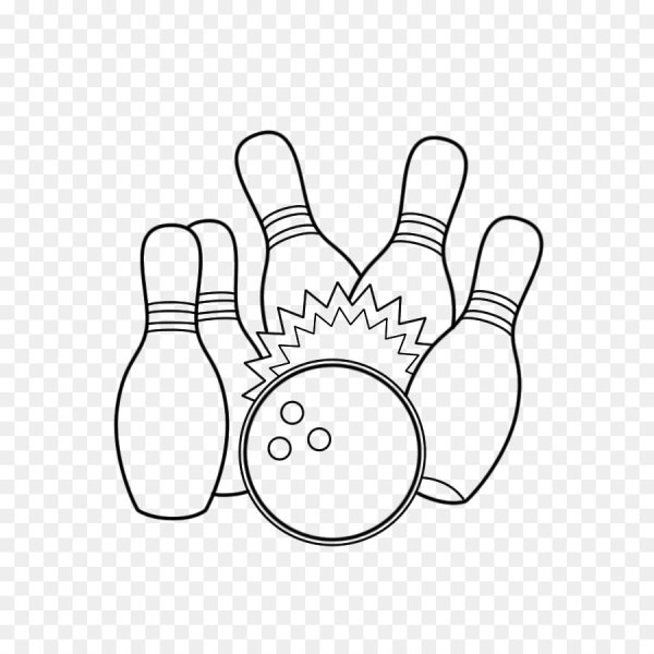Боулинг раскраска для детей