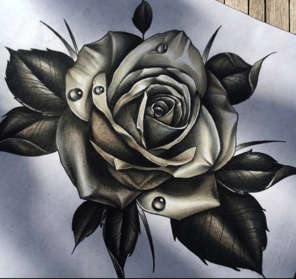 Тату роза
