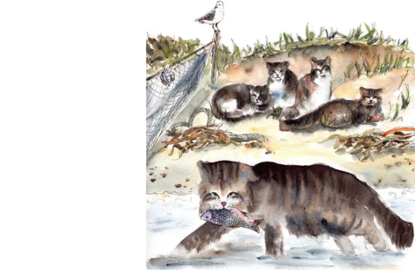 Беспризорная кошка рисунок для детей