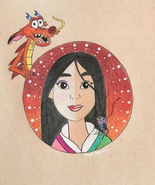 Мулан для срисовки