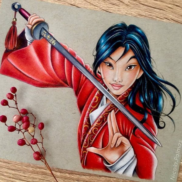 Принцессы Дисней Мулан портрет