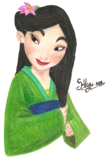 Принцесса Мулан в кимоно