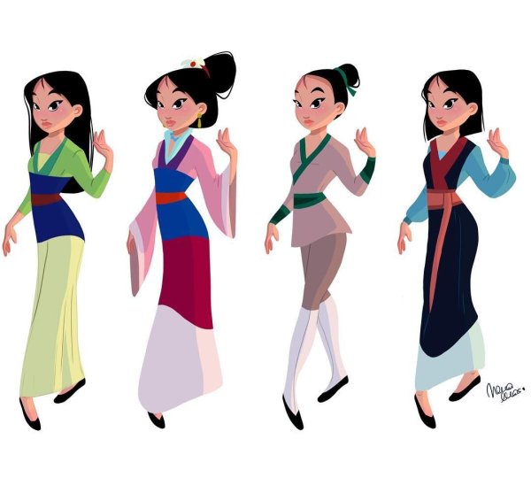 Раскраска Покахонтас и Мулан