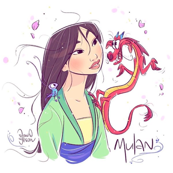 Рисунки принцессы Мулан
