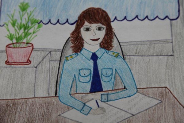 Моя мама полицейский рисунки