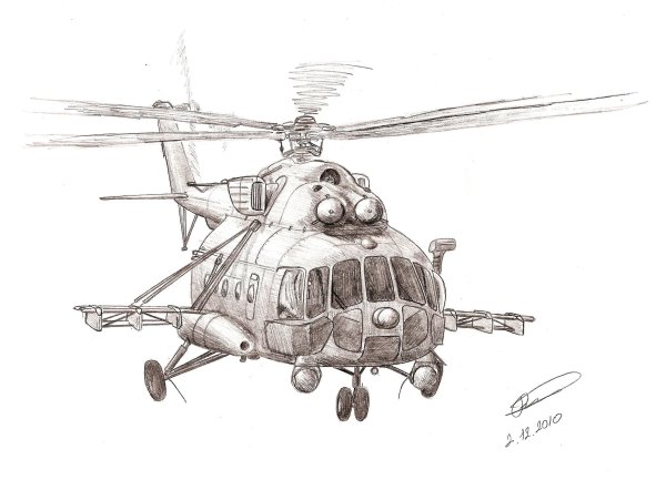 Вертолет ми 8 АМТШ рисунок
