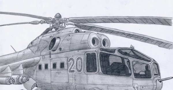 Вертолет ми 24 рисунок