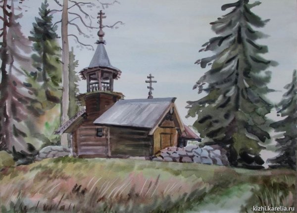 Акварель Карелия Кижи