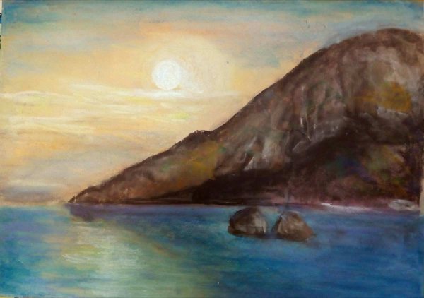 Рисунок Ялта аюдаг гора