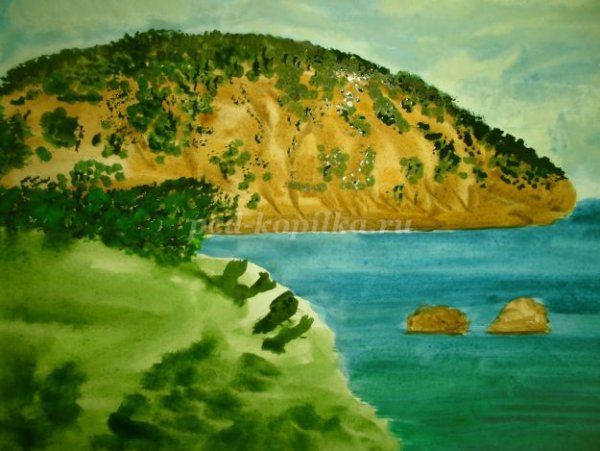 Медведь гора рисунок детский