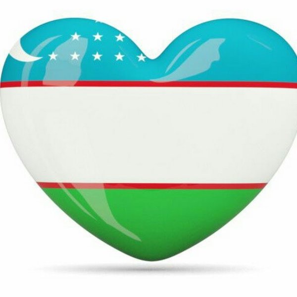 Флаг Узбекистана сердце