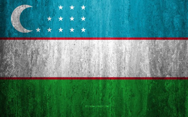 Узбекистан гранж флаг