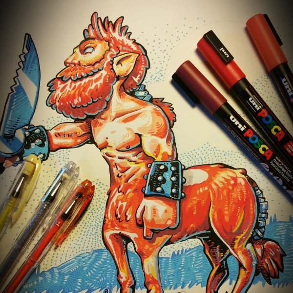 Граффити фломастером