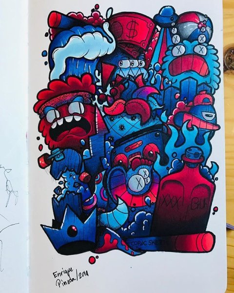 Дудлы граффити