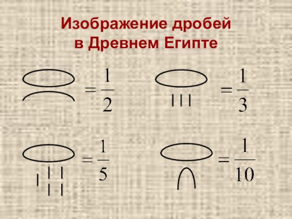 Дроби в древнем Египте