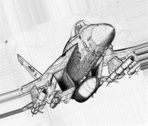 Су 27 карандашом