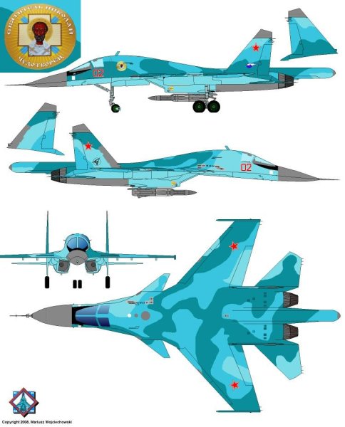 Военный самолет карандашом