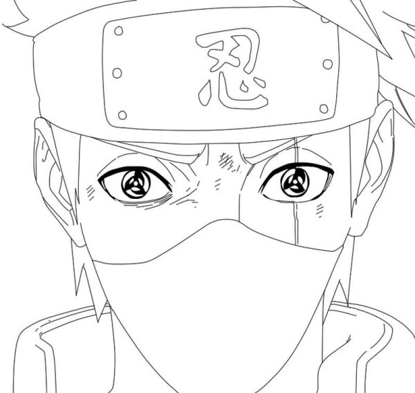 Наруто раскраска Какаси