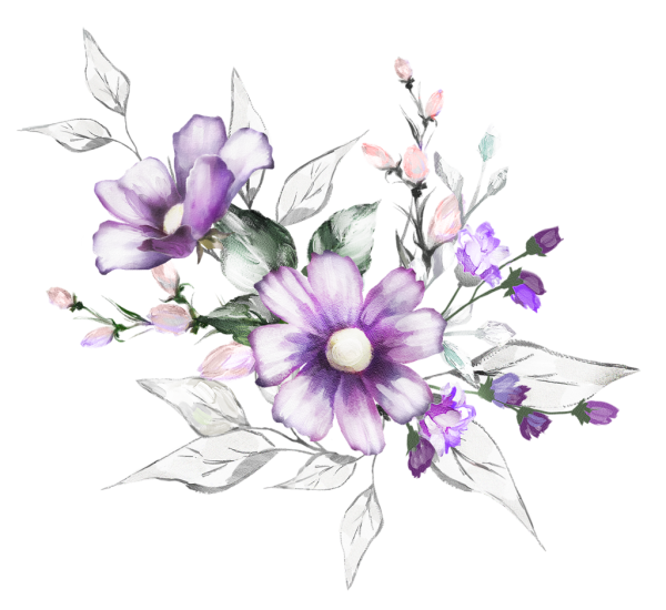 Цветочная композиция акварель