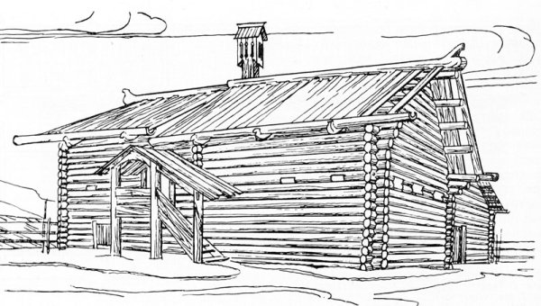 Фасад русской избы