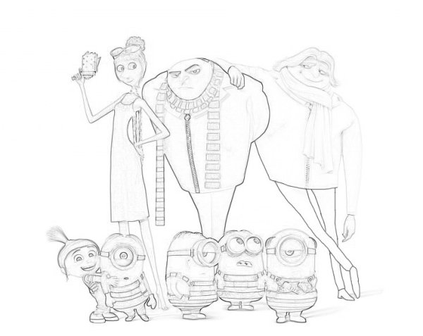 Раскраска Гадкий я 3 Грю