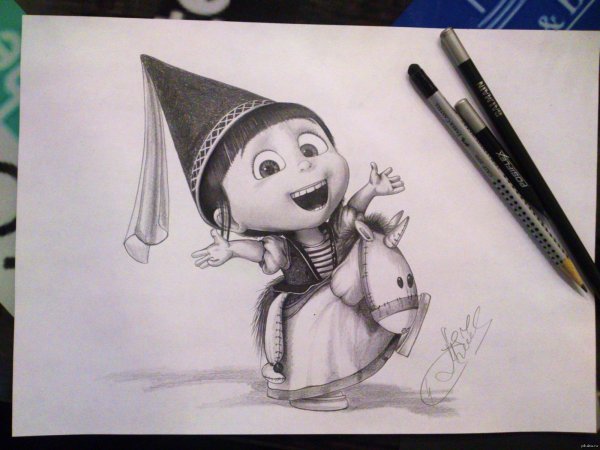 Гадкий я рисунок карандашом