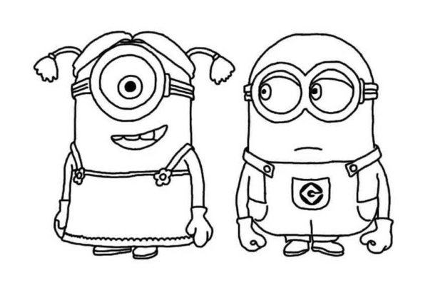 Раскраска Миньоны