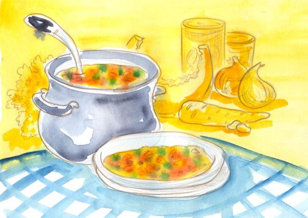 Суп рисунок