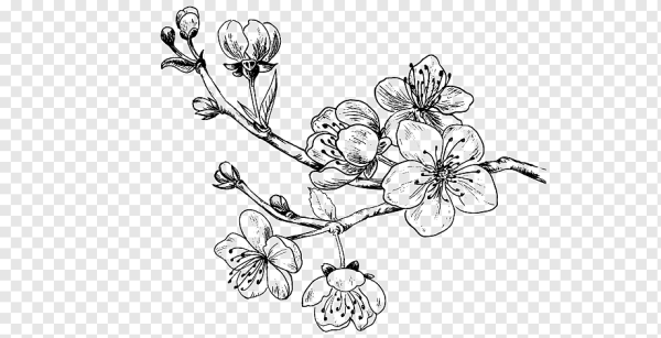 Веточка с цветочками